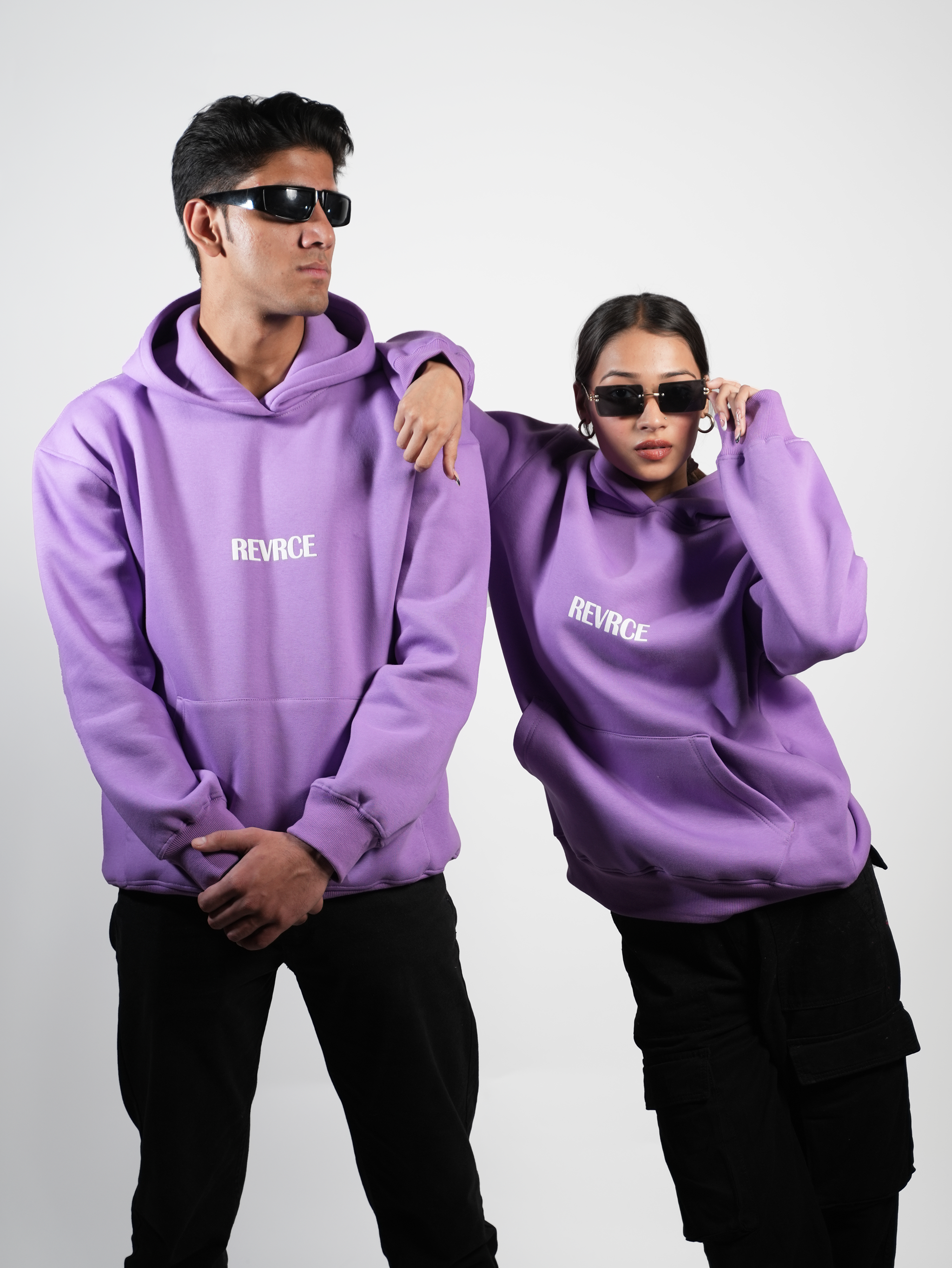 DARK MAUVE BASIC HOODIE - REVRCE