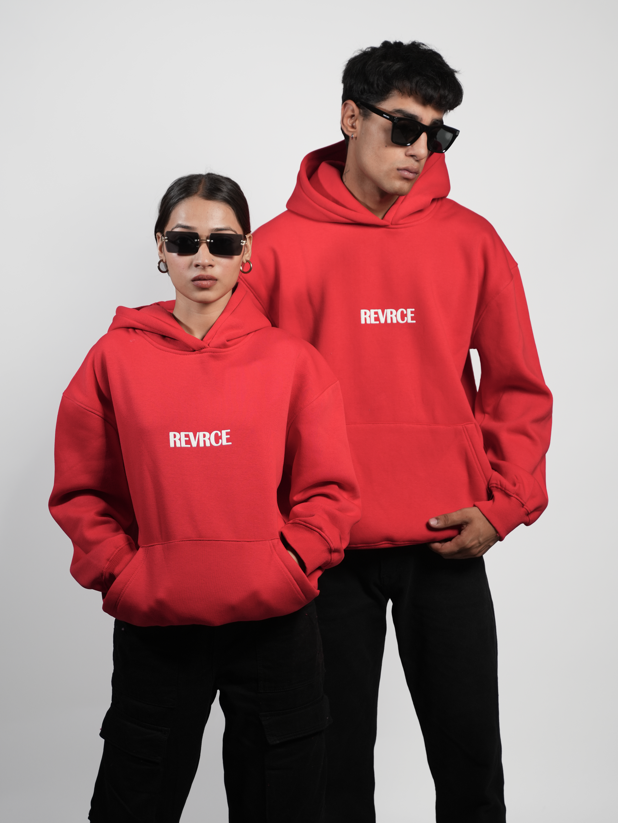 RED BASIC HOODIE - REVRCE