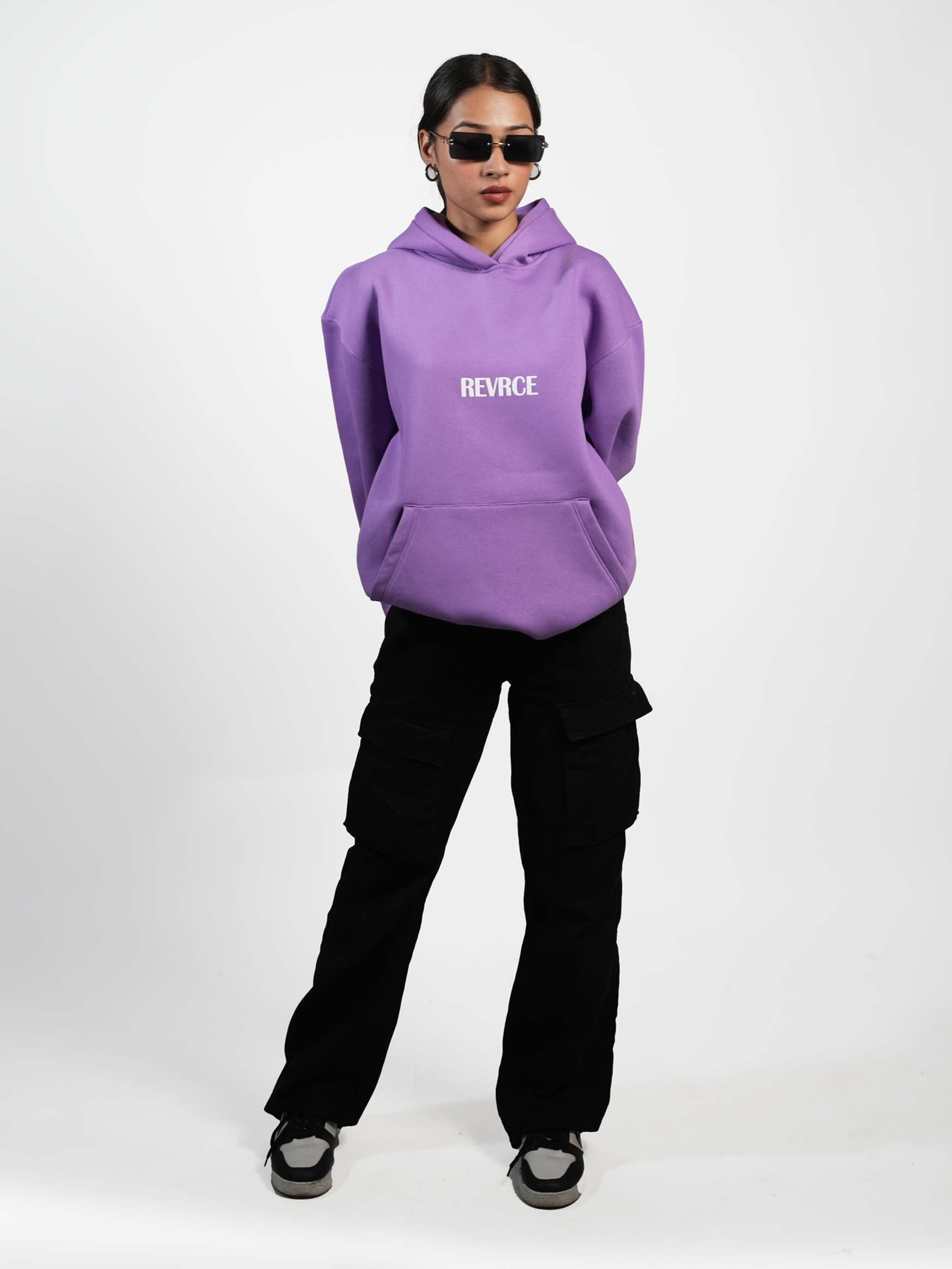 DARK MAUVE BASIC HOODIE - REVRCE