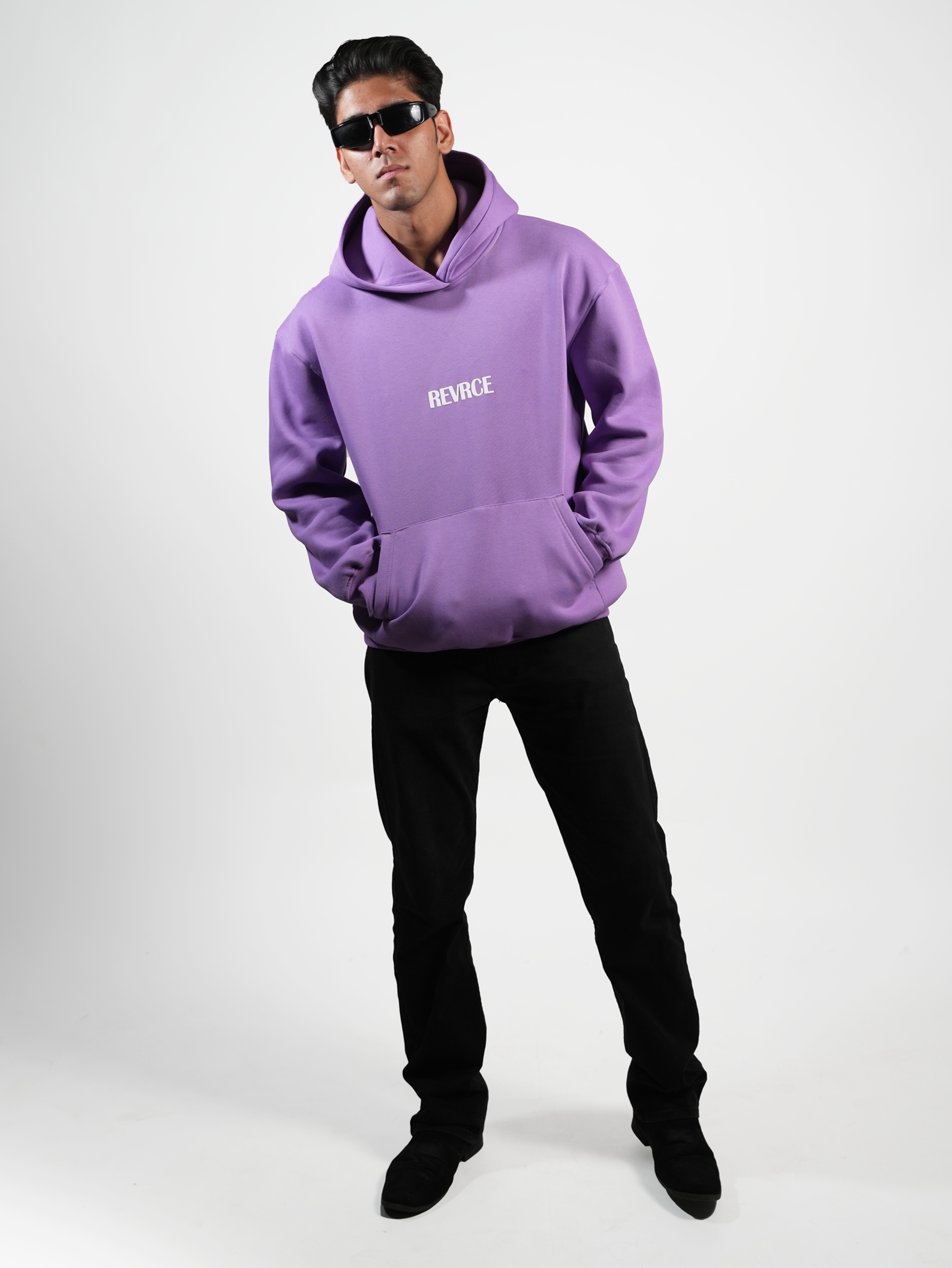 DARK MAUVE BASIC HOODIE - REVRCE