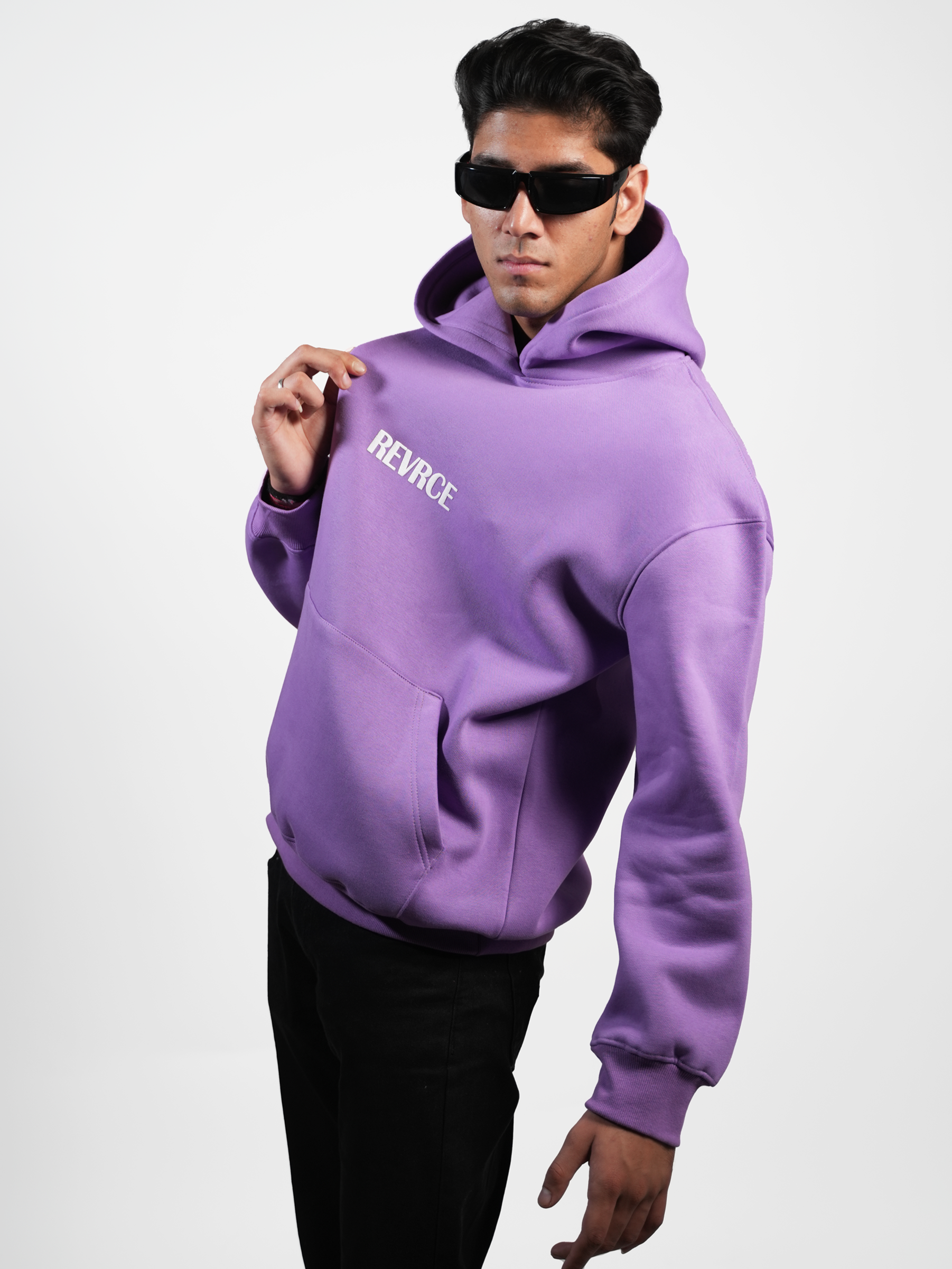 DARK MAUVE BASIC HOODIE - REVRCE