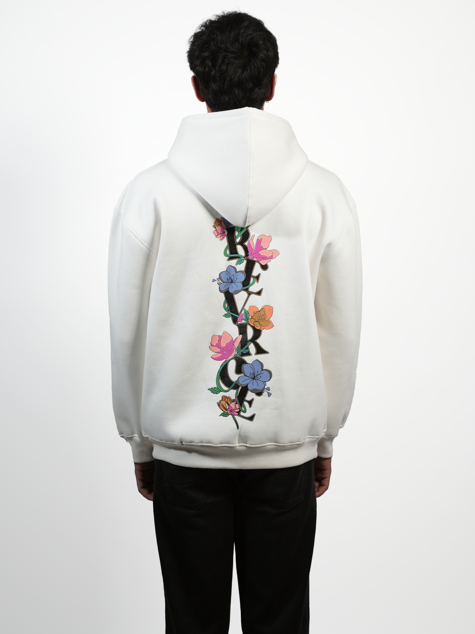 WHITE BLOSSOMS HOODIE - REVRCE