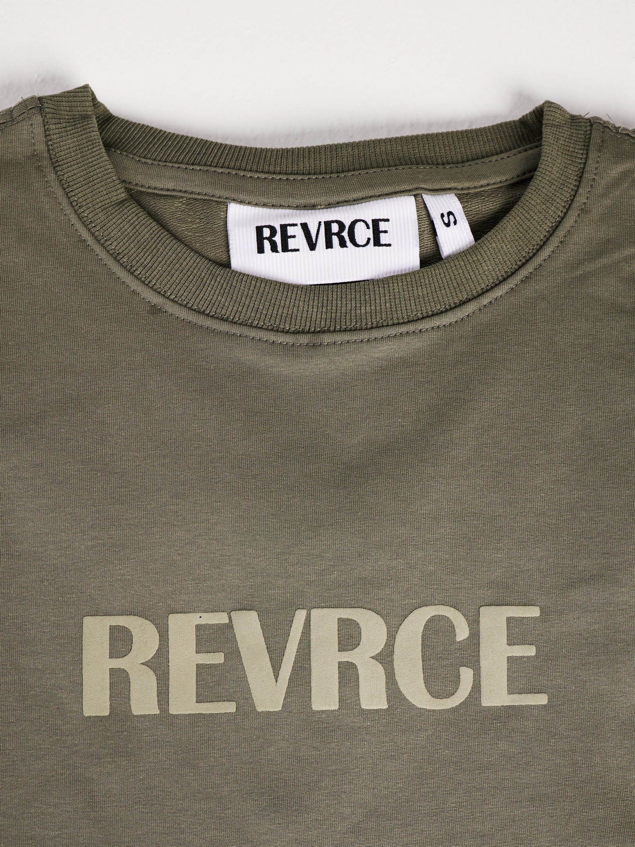 Alternate angle of Cement by Revrce, oversized unisex streetwear t-shirt