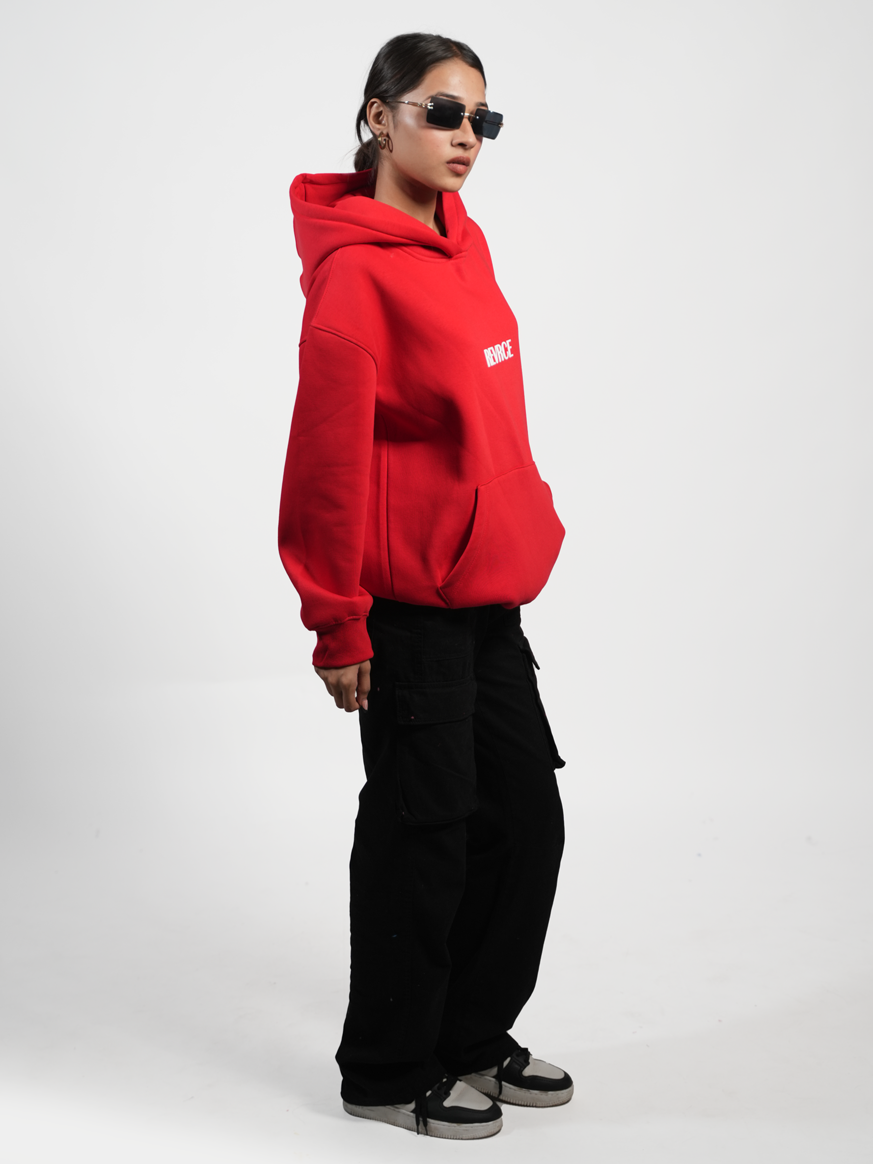 RED BASIC HOODIE - REVRCE