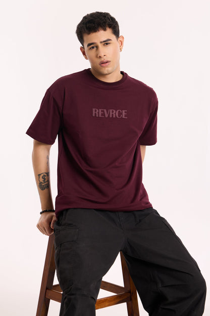 Alternate angle of Bloodline T Shirt by Revrce, oversized unisex streetwear t-shirt