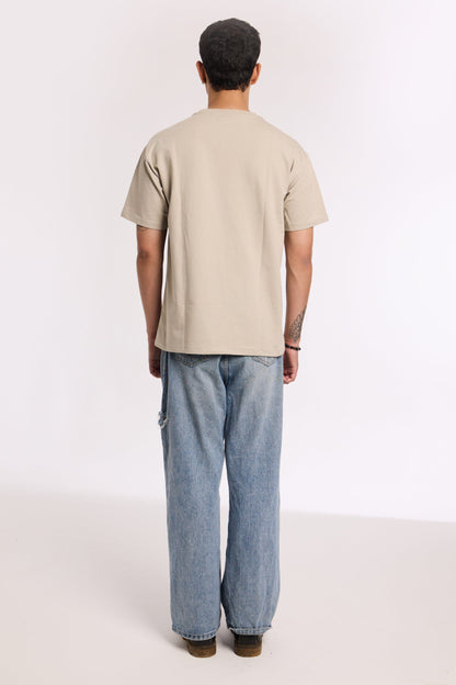 Flat lay of Concrete Soul T Shirt by Revrce, oversized streetwear t-shirt in detail