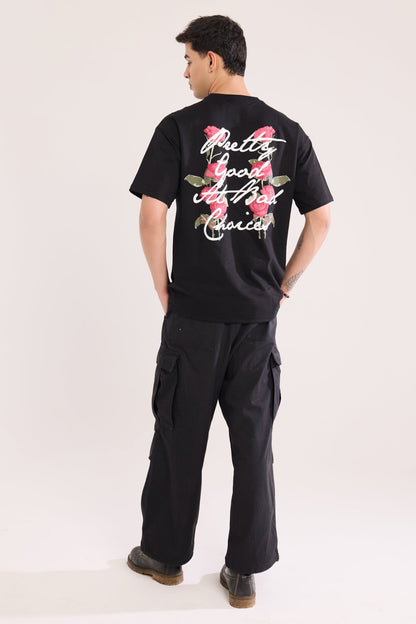 Flat lay of Pretty Good T Shirt by Revrce, oversized streetwear t-shirt in detail