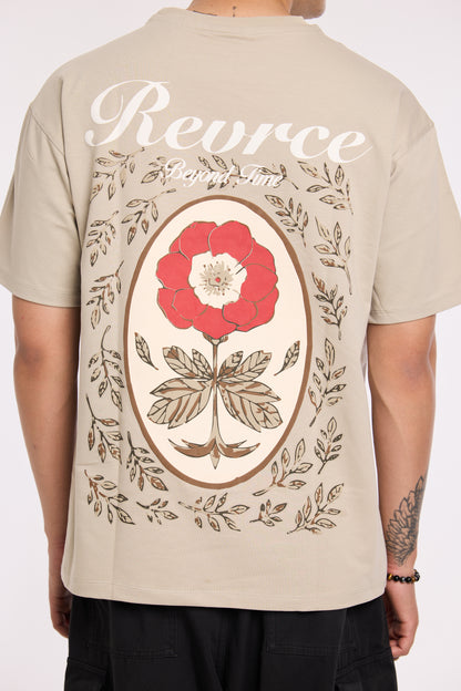 Alternate angle of Concrete Beyond Time T Shirt by Revrce, oversized unisex streetwear t-shirt