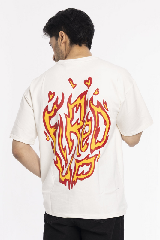 FIRED UP WHITE T-SHIRT