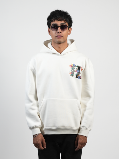 WHITE BLOSSOMS HOODIE - REVRCE