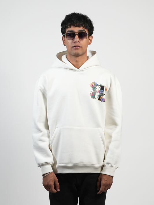 WHITE BLOSSOMS HOODIE - REVRCE